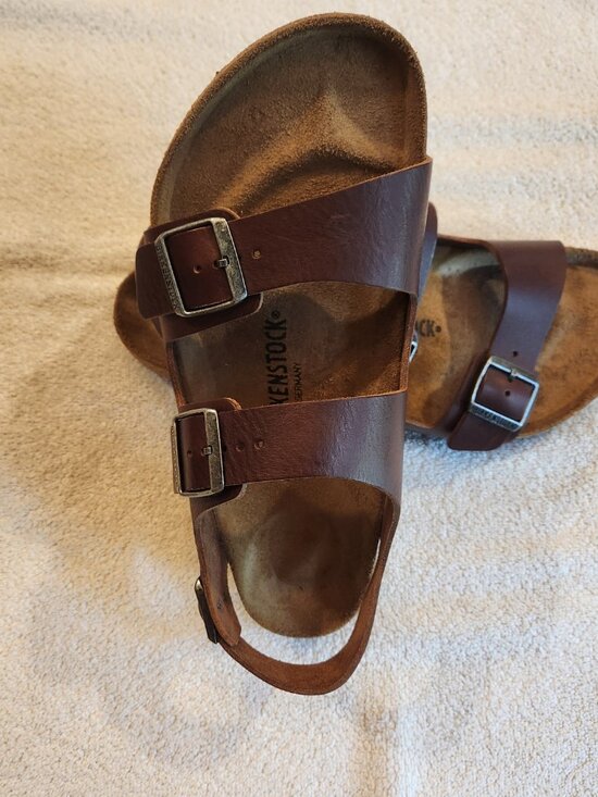 Birkenstock Leather Milano Grip Vintage Wood Roast Men\'s EU 45 Reg Width, NWOT main image 2